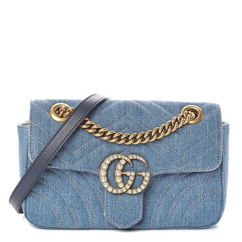 gucci marmont belt bag small|gucci denim marmont bag.